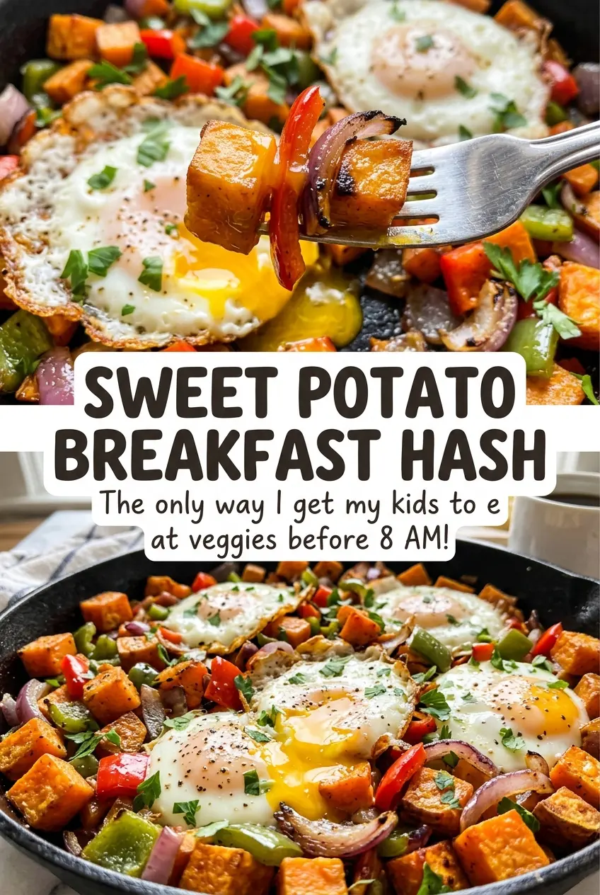 Sweet Potato Breakfast Hash colorful browned cubes