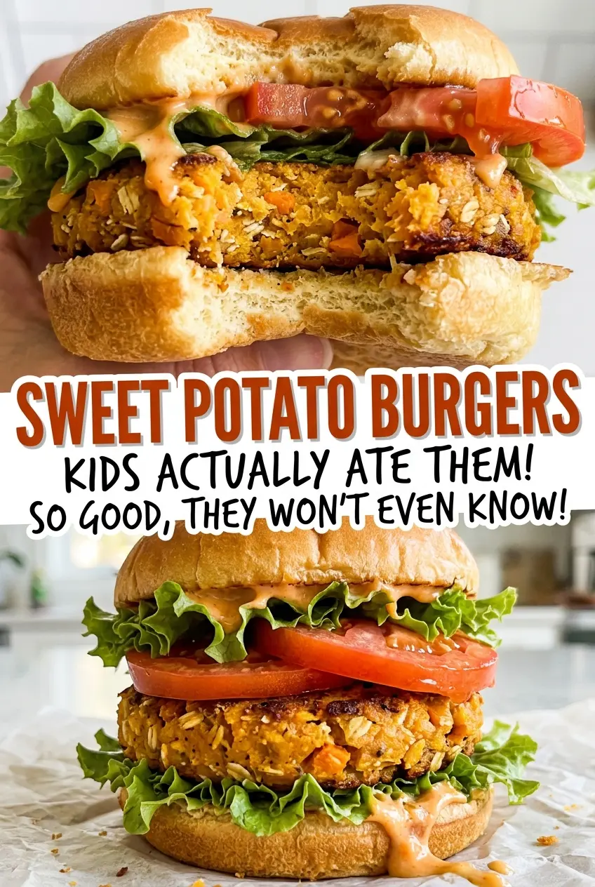 Sweet Potato Burgers with fresh toppings