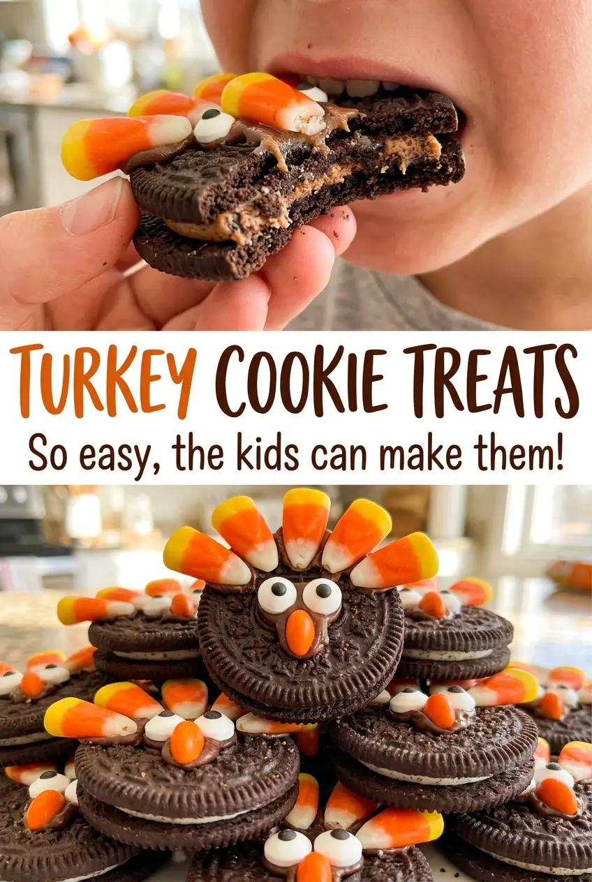 Turkey Cookie Treats decorated holiday cookies